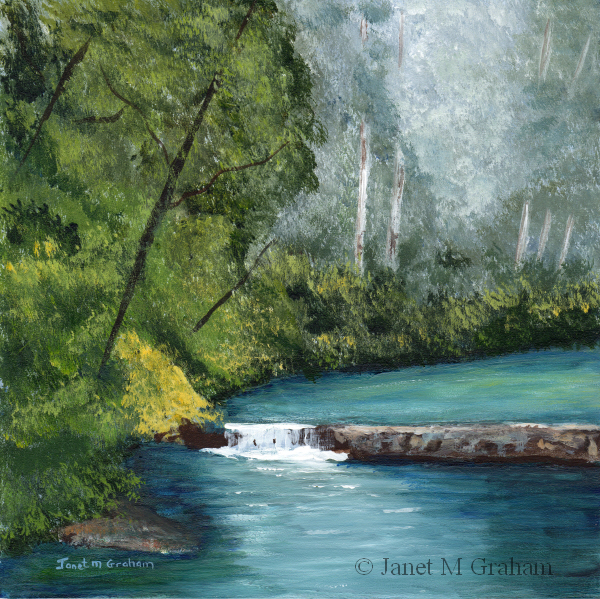 River in the Forest in acrylics | Janet M Graham's Painting Blog