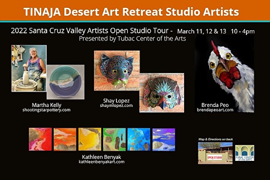 Santa Cruz Valley Open Studio Tour time 11 13 March