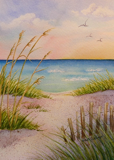 Take Me to the Beach Step By Step Watercolor